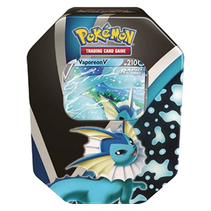 Eevee Evolution Tins: Vaporeon V Tin